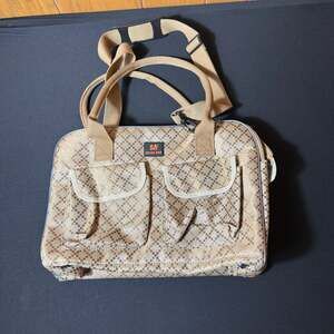 DoDo Pet Tan Geometric Pattern Pet Carrier Tote Bag